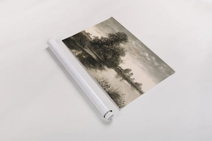 Pastoral Pond Landscape by Wild Apple Portfolio. shown as a rolled paper print. Available as archival giclee rolled canvas, fine art paper, or poster print. SKU 88539i.