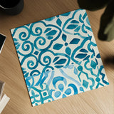 Patterns of Morocco Tile III by Wild Apple Portfolio. Shown as a detailed flat fine art print, highlighting archival giclee quality. Available as an archival giclee rolled canvas, fine art paper, or poster print. SKU 74301a.