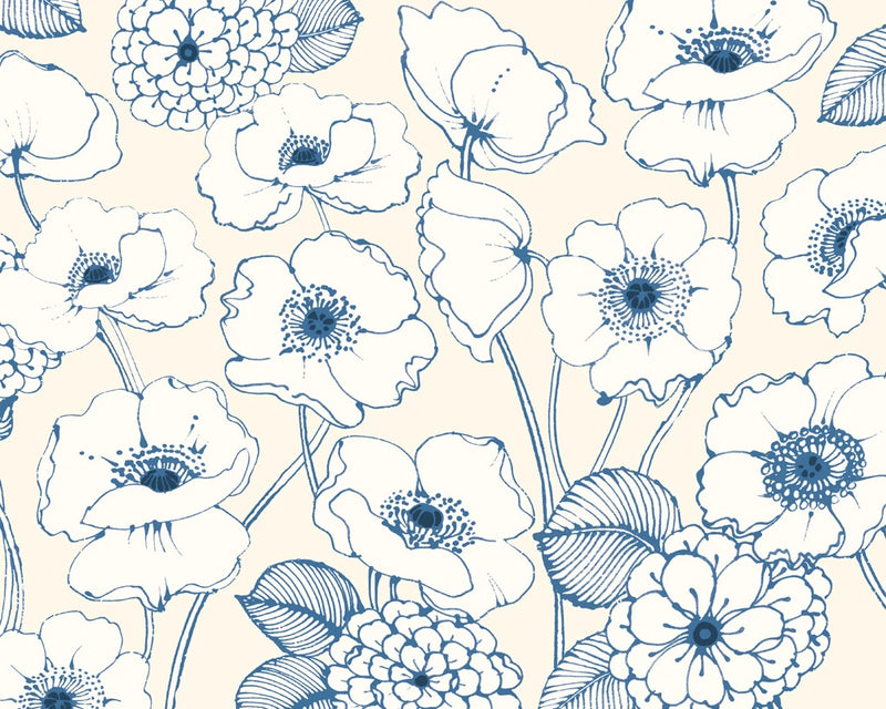 Pen and Ink Flowers I by Wild Apple Portfolio