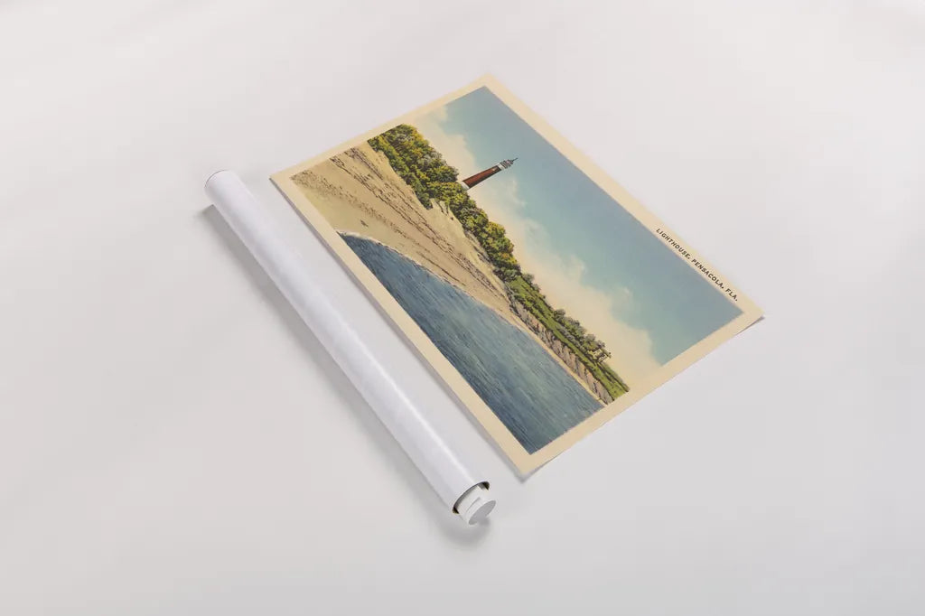 Pensacola Lighthouse by Wild Apple Portfolio. shown as a rolled paper print. Available as archival giclee rolled canvas, fine art paper, or poster print. SKU 75651i.