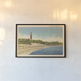 Pensacola Lighthouse by Wild Apple Portfolio. shown as a paper print in a black flame. Available as a archival giclee rolled canvas, fine art paper, or poster print. SKU 75651i.
