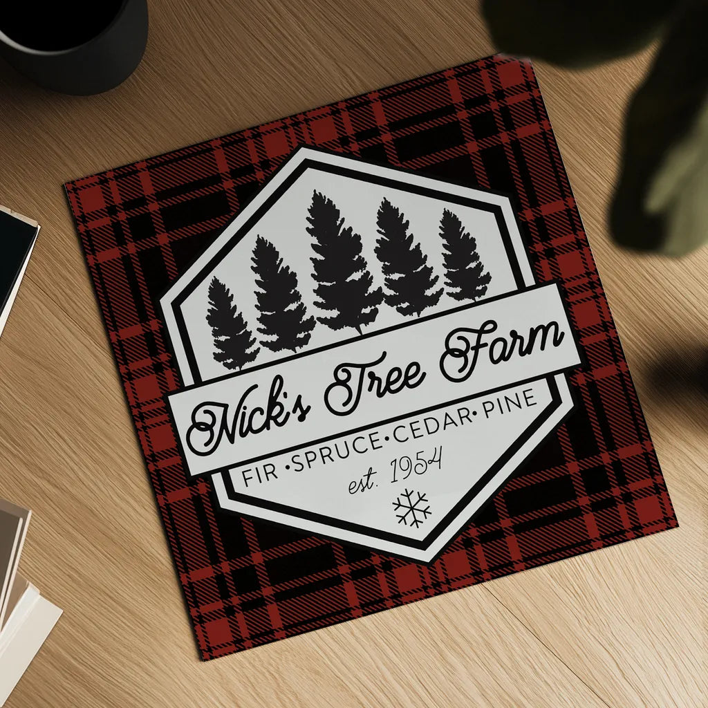 Plaid Holidays I RB by Wild Apple Portfolio. Shown as a detailed flat fine art print, highlighting archival giclee quality. Available as an archival giclee rolled canvas, fine art paper, or poster print. SKU 65278a.