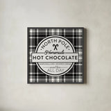 Plaid Holidays II by Wild Apple Portfolio. Shown in a sleek black glass frame for a contemporary gallery look. Available as an archival giclee rolled canvas, fine art paper, or poster print. SKU 60261a.