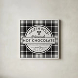 Plaid Holidays II by Wild Apple Portfolio. Shown in a crisp white glass frame for a clean and minimalist style. Available as an archival giclee rolled canvas, fine art paper, or poster print. SKU 60261a.