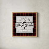 Plaid Holidays III RB by Wild Apple Portfolio. Shown in a natural wood glass frame for a timeless modern aesthetic. Available as an archival giclee rolled canvas, fine art paper, or poster print. SKU 65279a.