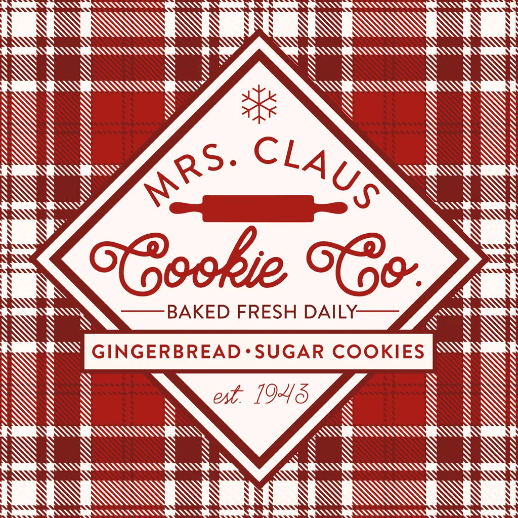 Plaid Holidays IV Red by Wild Apple Portfolio. SKU 64771a. Archival Giclee Fine art print for wall decor.