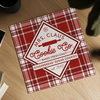 Plaid Holidays IV Red by Wild Apple Portfolio. Shown as a detailed flat fine art print, highlighting archival giclee quality. Available as an archival giclee rolled canvas, fine art paper, or poster print. SKU 64771a.