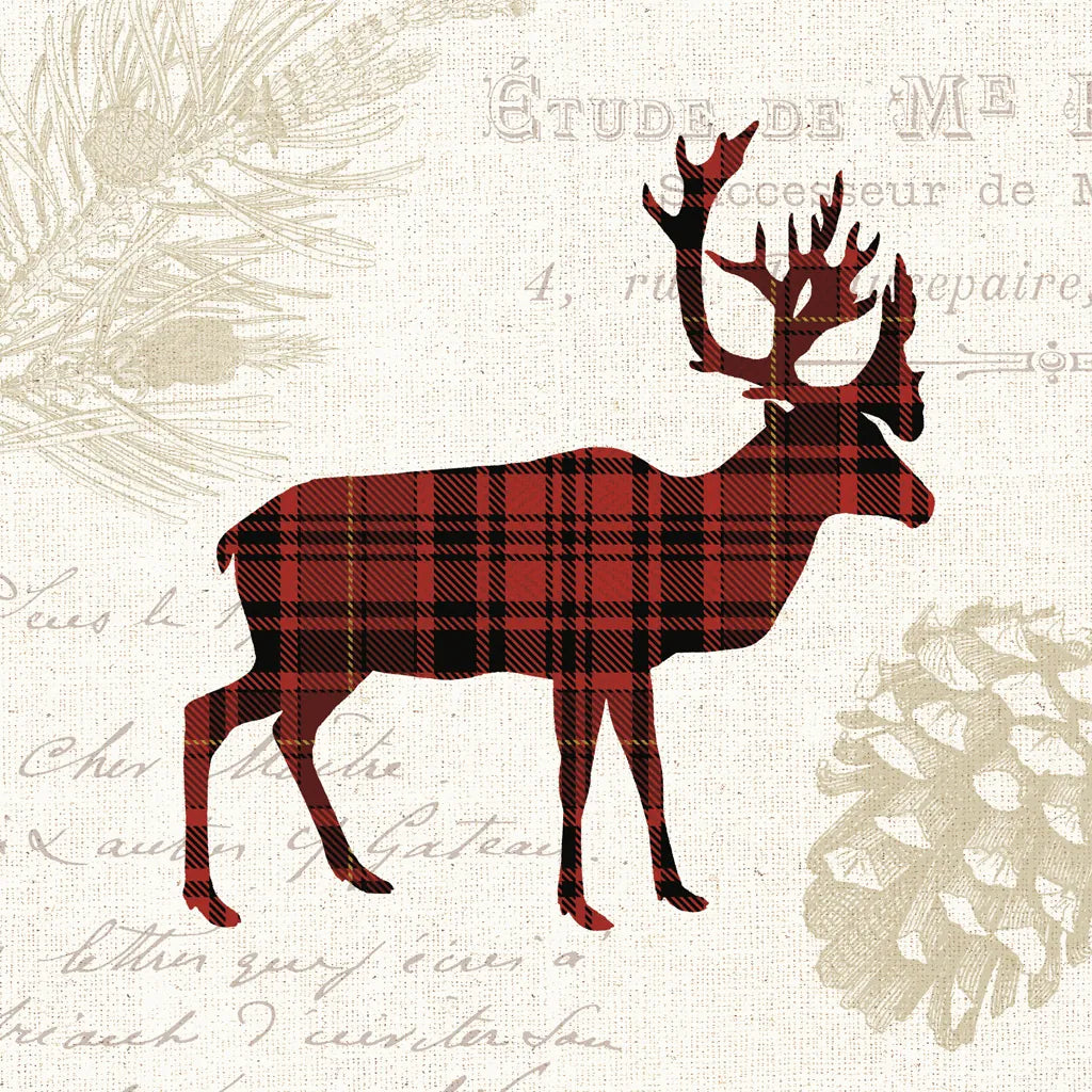 Plaid Lodge I by Wild Apple Portfolio. SKU 33686a. Archival Giclee Fine art print for wall decor.
