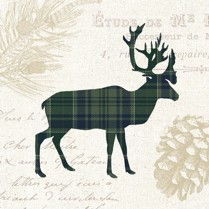 Plaid Lodge I Navy Green by Wild Apple Portfolio. SKU 59707a. Archival Giclee Fine art print for wall decor.