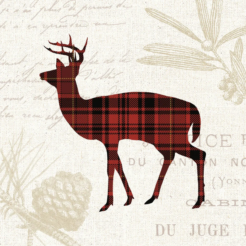Plaid Lodge II by Wild Apple Portfolio. SKU 33687a. Archival Giclee Fine art print for wall decor.