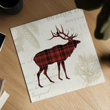 Plaid Lodge III by Wild Apple Portfolio. Shown as a detailed flat fine art print, highlighting archival giclee quality. Available as an archival giclee rolled canvas, fine art paper, or poster print. SKU 33688a.