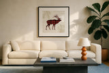 Plaid Lodge III by Wild Apple Portfolio. Displayed in a glass frame with matte in a clean modern living room. Available as an archival giclee rolled canvas, fine art paper, or poster print. SKU 33688a.