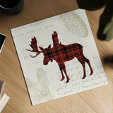 Plaid Lodge IV by Wild Apple Portfolio. Shown as a detailed flat fine art print, highlighting archival giclee quality. Available as an archival giclee rolled canvas, fine art paper, or poster print. SKU 33689a.