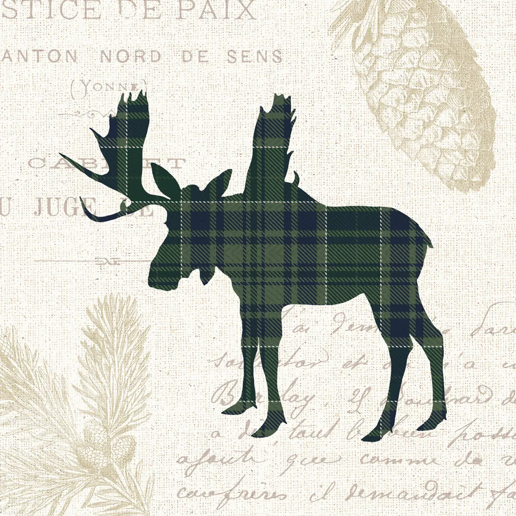 Plaid Lodge IV Navy Green by Wild Apple Portfolio. SKU 59708a. Archival Giclee Fine art print for wall decor.