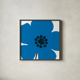 Pop Art Floral I by Wild Apple Portfolio. Shown in a sleek black glass frame for a contemporary gallery look. Available as an archival giclee rolled canvas, fine art paper, or poster print. SKU 44561a.