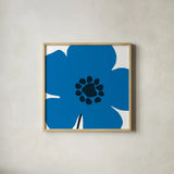 Pop Art Floral I by Wild Apple Portfolio. Shown in a natural wood glass frame for a timeless modern aesthetic. Available as an archival giclee rolled canvas, fine art paper, or poster print. SKU 44561a.
