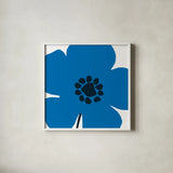 Pop Art Floral I by Wild Apple Portfolio. Shown in a crisp white glass frame for a clean and minimalist style. Available as an archival giclee rolled canvas, fine art paper, or poster print. SKU 44561a.