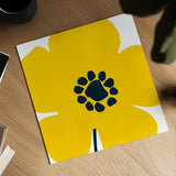 Pop Art Floral I Yellow by Wild Apple Portfolio. Shown as a detailed flat fine art print, highlighting archival giclee quality. Available as an archival giclee rolled canvas, fine art paper, or poster print. SKU 54535a.