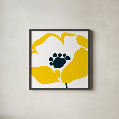 Pop Art Floral II by Wild Apple Portfolio. Shown in a sleek black glass frame for a contemporary gallery look. Available as an archival giclee rolled canvas, fine art paper, or poster print. SKU 44562a.