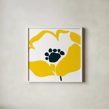 Pop Art Floral II by Wild Apple Portfolio. Shown in a crisp white glass frame for a clean and minimalist style. Available as an archival giclee rolled canvas, fine art paper, or poster print. SKU 44562a.