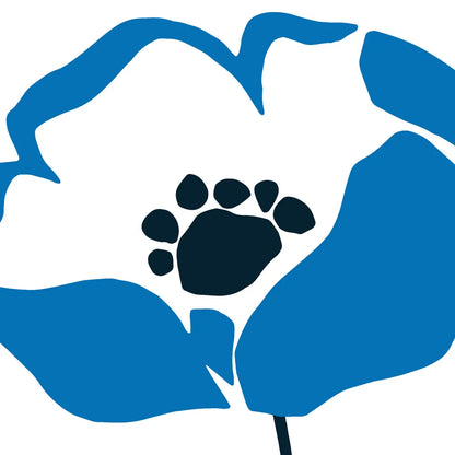 Pop Art Floral II BLue by Wild Apple Portfolio. SKU 61451a. Archival Giclee Fine art print for wall decor.