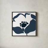 Pop Art Floral II Retro by Wild Apple Portfolio. Shown in a sleek black glass frame for a contemporary gallery look. Available as an archival giclee rolled canvas, fine art paper, or poster print. SKU 57084a.