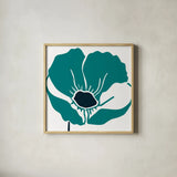 Pop Art Floral V by Wild Apple Portfolio. Shown in a natural wood glass frame for a timeless modern aesthetic. Available as an archival giclee rolled canvas, fine art paper, or poster print. SKU 61355a.