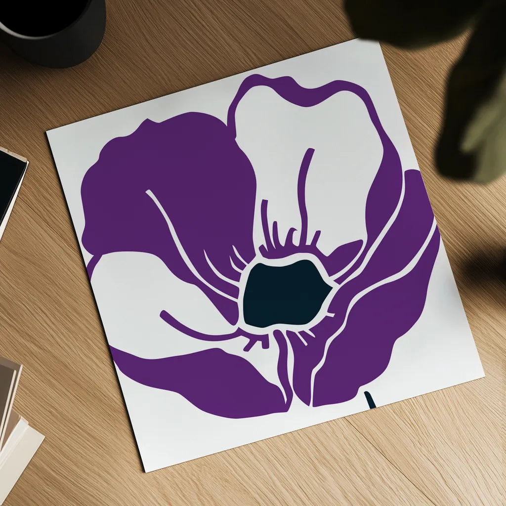 Pop Art Floral VI by Wild Apple Portfolio. Shown as a detailed flat fine art print, highlighting archival giclee quality. Available as an archival giclee rolled canvas, fine art paper, or poster print. SKU 61356a.