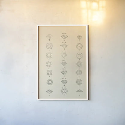 Precious Stones II by Wild Apple Portfolio. shown as a paper print in a white frame. Available as a archival giclee rolled canvas, fine art paper, or poster print. SKU 61592h.