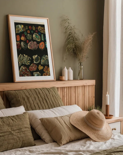 Precious Stones III by Wild Apple Portfolio. shown as a paper print in a natural frame. Available as a archival giclee rolled canvas, fine art paper, or poster print. SKU 61593h.