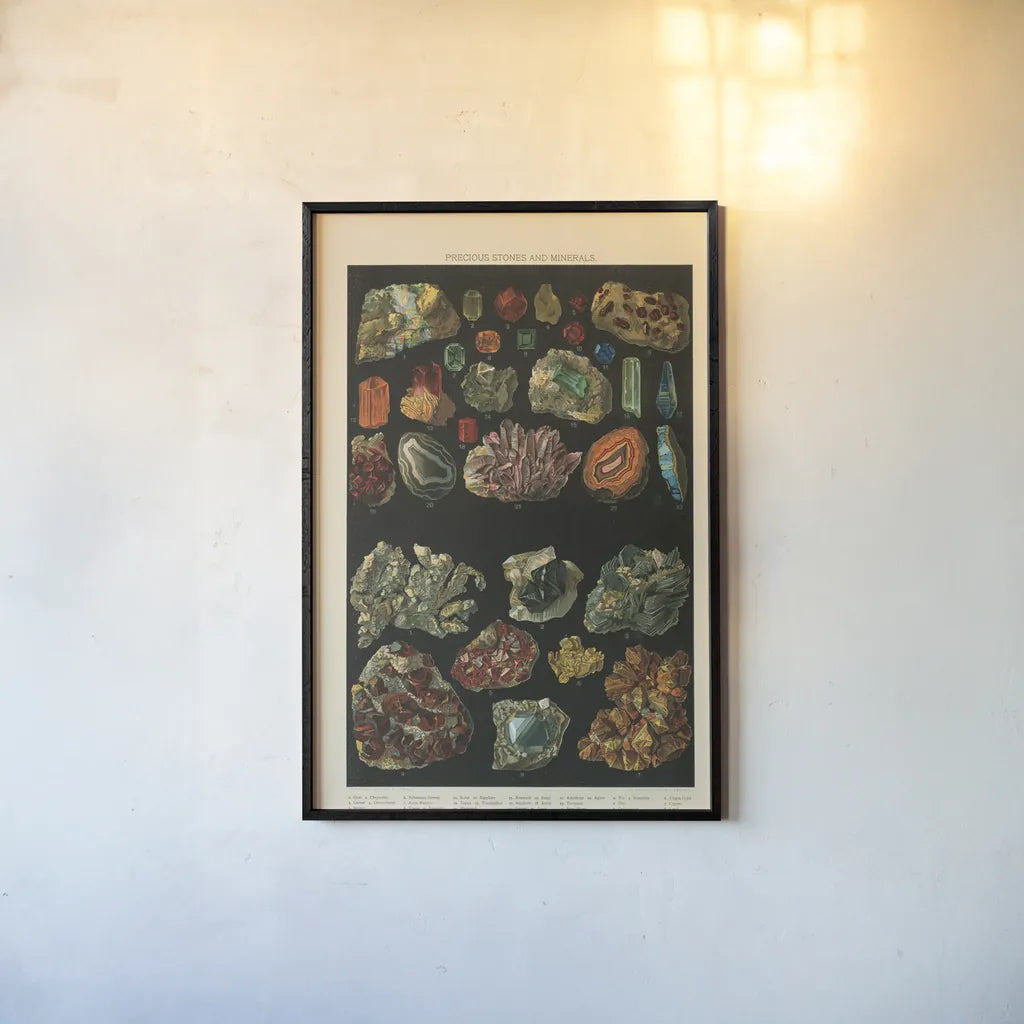 Precious Stones III by Wild Apple Portfolio. shown as a paper print in a black flame. Available as a archival giclee rolled canvas, fine art paper, or poster print. SKU 61593h.