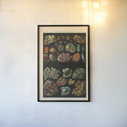 Precious Stones III by Wild Apple Portfolio. shown as a paper print in a black flame. Available as a archival giclee rolled canvas, fine art paper, or poster print. SKU 61593h.