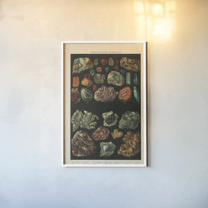 Precious Stones III by Wild Apple Portfolio. shown as a paper print in a white frame. Available as a archival giclee rolled canvas, fine art paper, or poster print. SKU 61593h.