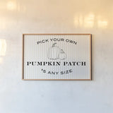 Pumpkin Patch by Wild Apple Portfolio. shown as a paper print in a natural frame. Available as a archival giclee rolled canvas, fine art paper, or poster print. SKU 74810i.