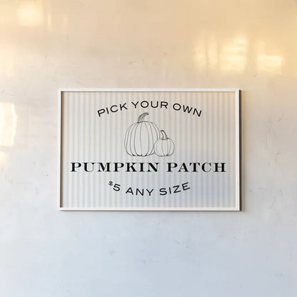 Pumpkin Patch by Wild Apple Portfolio. shown as a paper print in a white frame. Available as a archival giclee rolled canvas, fine art paper, or poster print. SKU 74810i.