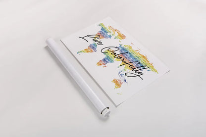 Rainbow World I by Wild Apple Portfolio. shown as a rolled paper print. Available as archival giclee rolled canvas, fine art paper, or poster print. SKU 63006i.