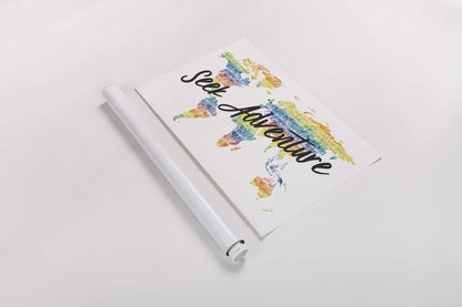 Rainbow World I Adventure by Wild Apple Portfolio. shown as a rolled paper print. Available as archival giclee rolled canvas, fine art paper, or poster print. SKU 75335i.