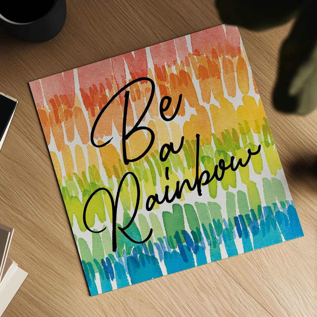 Rainbow World II by Wild Apple Portfolio. Shown as a detailed flat fine art print, highlighting archival giclee quality. Available as an archival giclee rolled canvas, fine art paper, or poster print. SKU 63007a.