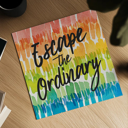 Rainbow World II Escape by Wild Apple Portfolio. Shown as a detailed flat fine art print, highlighting archival giclee quality. Available as an archival giclee rolled canvas, fine art paper, or poster print. SKU 75336a.