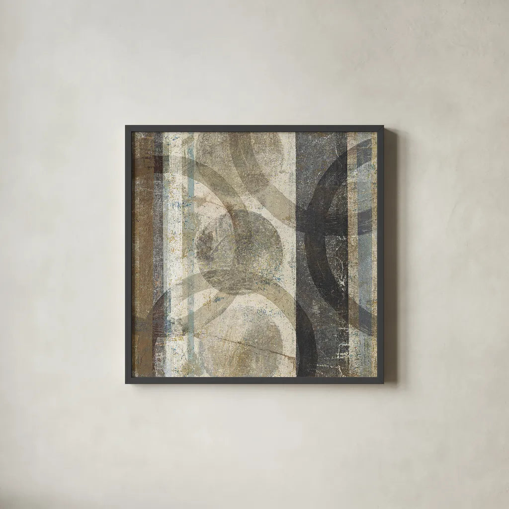 Raku II by Wild Apple Portfolio. Shown in a sleek black glass frame for a contemporary gallery look. Available as an archival giclee rolled canvas, fine art paper, or poster print. SKU 15688a.