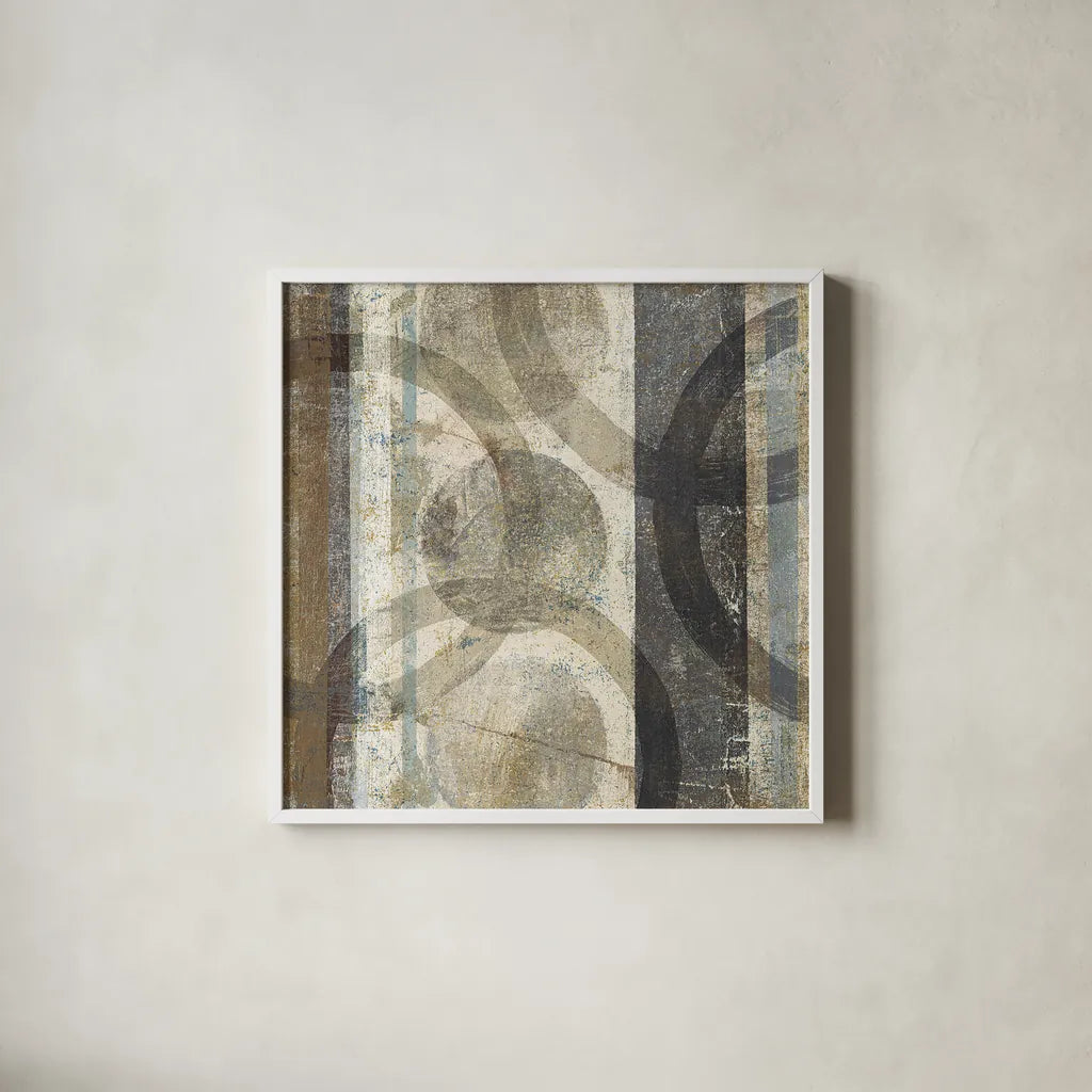 Raku II by Wild Apple Portfolio. Shown in a crisp white glass frame for a clean and minimalist style. Available as an archival giclee rolled canvas, fine art paper, or poster print. SKU 15688a.