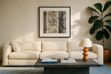 Raku II by Wild Apple Portfolio. Displayed in a glass frame with matte in a clean modern living room. Available as an archival giclee rolled canvas, fine art paper, or poster print. SKU 15688a.