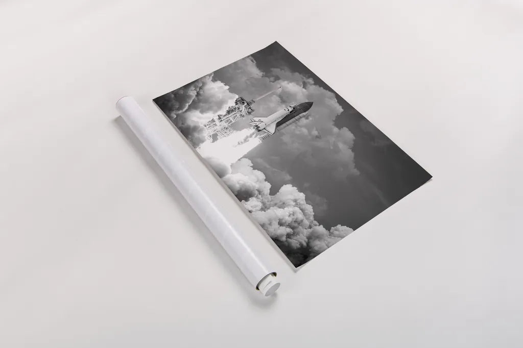Ready to Launch BW by Wild Apple Portfolio. shown as a rolled paper print. Available as archival giclee rolled canvas, fine art paper, or poster print. SKU 90383i.