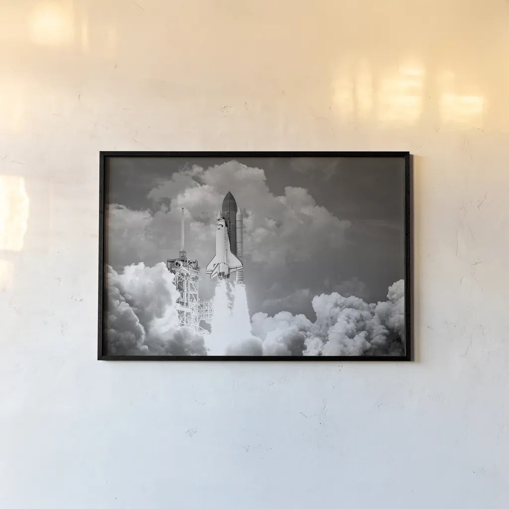 Ready to Launch BW by Wild Apple Portfolio. shown as a paper print in a black flame. Available as a archival giclee rolled canvas, fine art paper, or poster print. SKU 90383i.