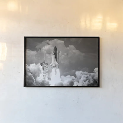 Ready to Launch BW by Wild Apple Portfolio. shown as a paper print in a black flame. Available as a archival giclee rolled canvas, fine art paper, or poster print. SKU 90383i.