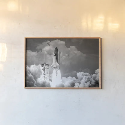 Ready to Launch BW by Wild Apple Portfolio. shown as a paper print in a natural frame. Available as a archival giclee rolled canvas, fine art paper, or poster print. SKU 90383i.