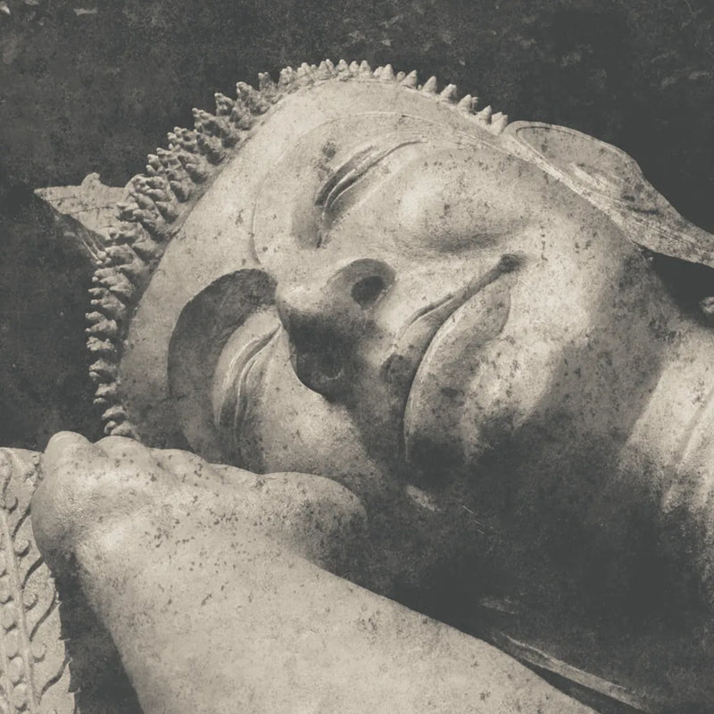 Reclining Buddha by Wild Apple Portfolio. SKU 38801a. Archival Giclee Fine art print for wall decor.