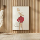 Reindeer I by Wild Apple Portfolio. shown as over sized large wall art. Available as an archival giclee rolled canvas, fine art paper, or poster print. SKU 103515h.
