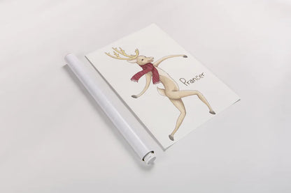 Reindeer III by Wild Apple Portfolio. shown as a rolled paper print. Available as archival giclee rolled canvas, fine art paper, or poster print. SKU 103517h.