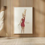 Reindeer IV by Wild Apple Portfolio. shown as over sized large wall art. Available as an archival giclee rolled canvas, fine art paper, or poster print. SKU 103518h.